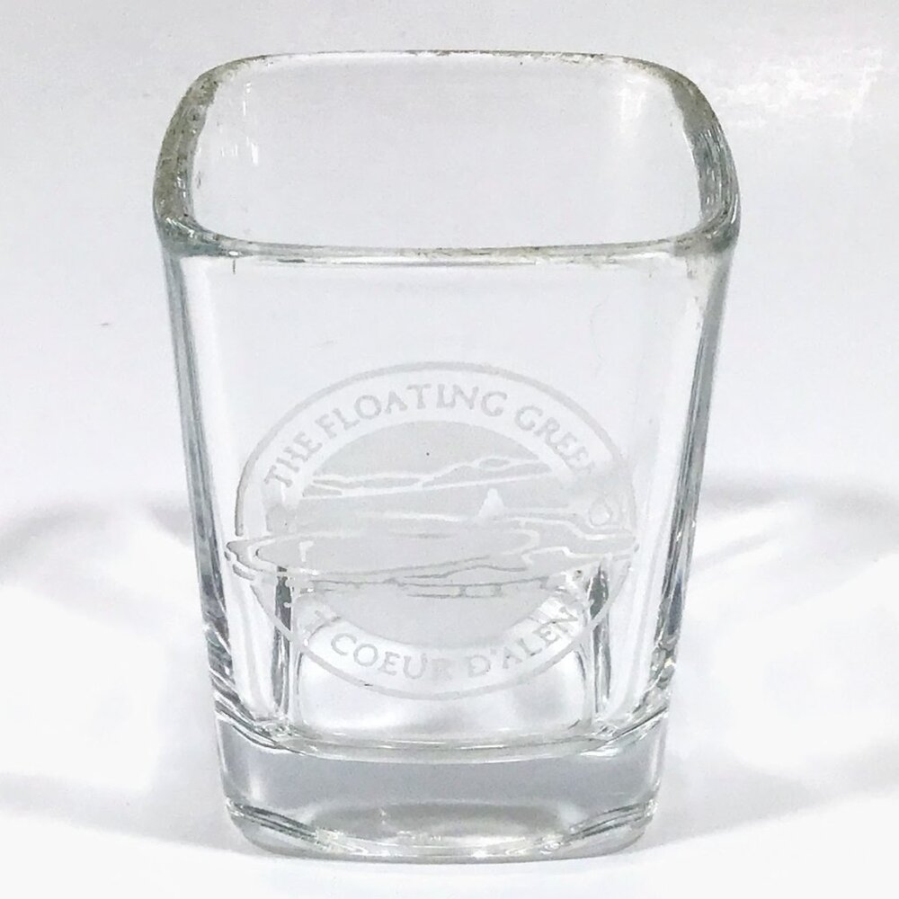 Coeur D'alene The Floating Green Shot Glass - Souvenir - Collectible